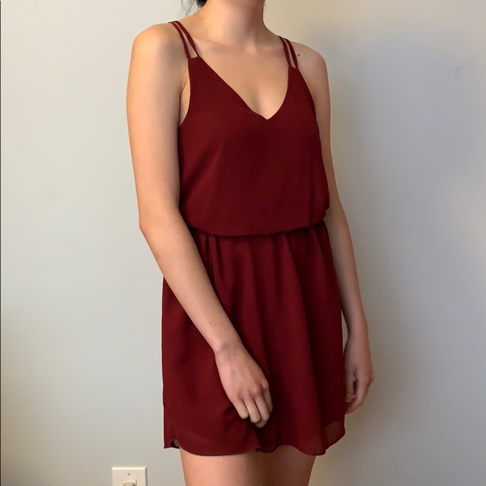 Tobi Burgandy Dress